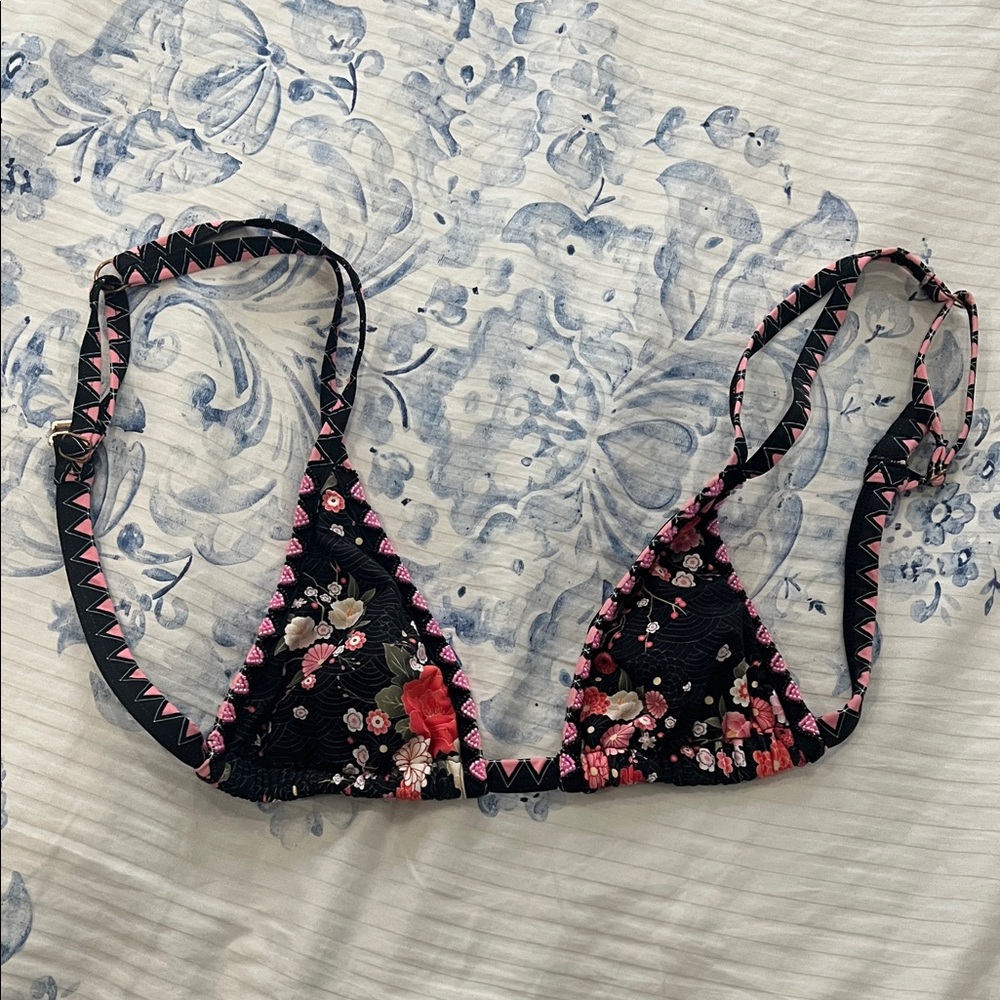 Bydee Swim women’s bikini top in Sakura print